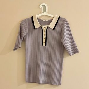 Women's Ribbed Polo Top 💜